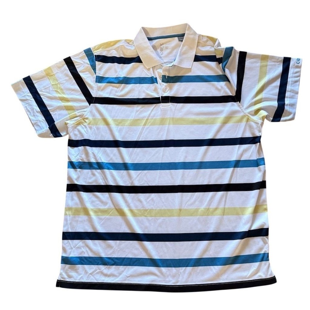 Cbuk Men's XL Striped Polo Shirt Multicolor Golf‎ Casual breathable fabric
